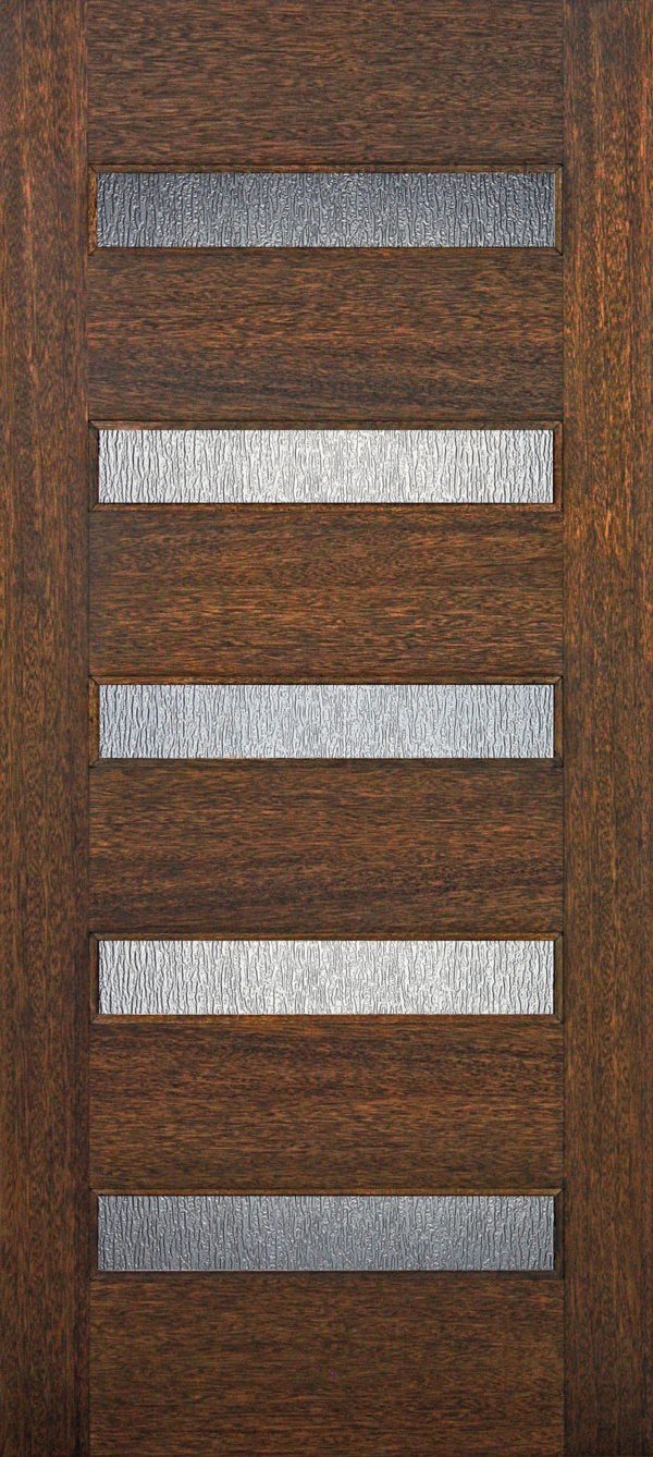 6′ 8″ 4 Lite Mahogany Wood Barn Door with Glass Options – 3-0x6-8_Mahogany_5_Lite_Horizontal