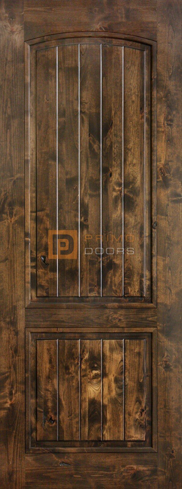 8' Knotty Alder Arch Top Solid Wood Barn Door – 3-0x8-0_Knotty_Alder_ 2_Panel_Arch