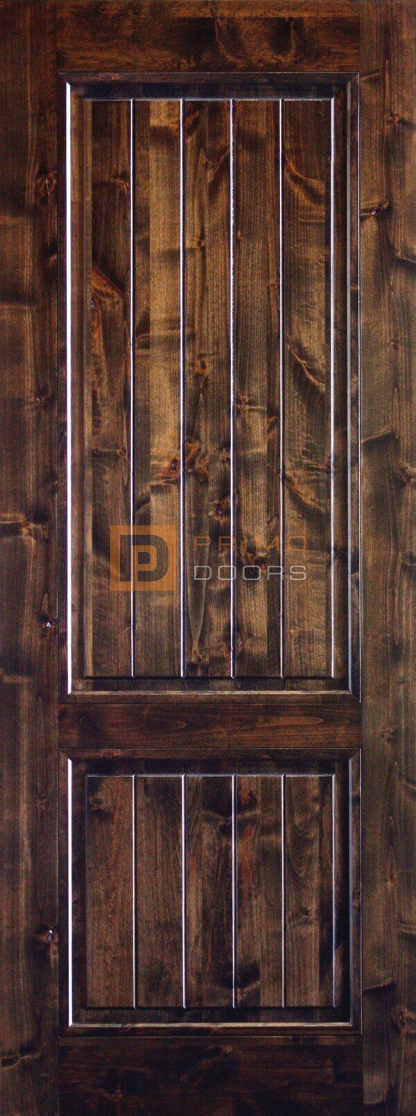 6′ 8″ Knotty Alder Square Top Solid Wood Barn Door – 3-0x8-0_Knotty_Alder_2_Panel_Square