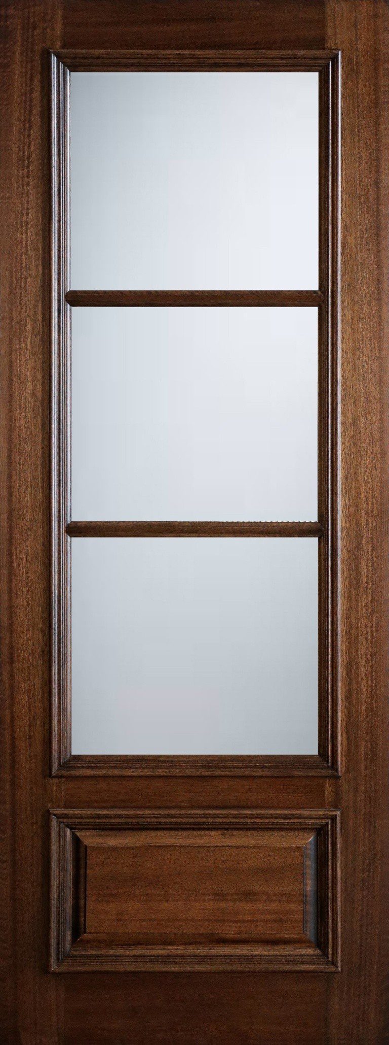 8″ Mahogany Wood Front Door True Divided Light Glass Primo Doors